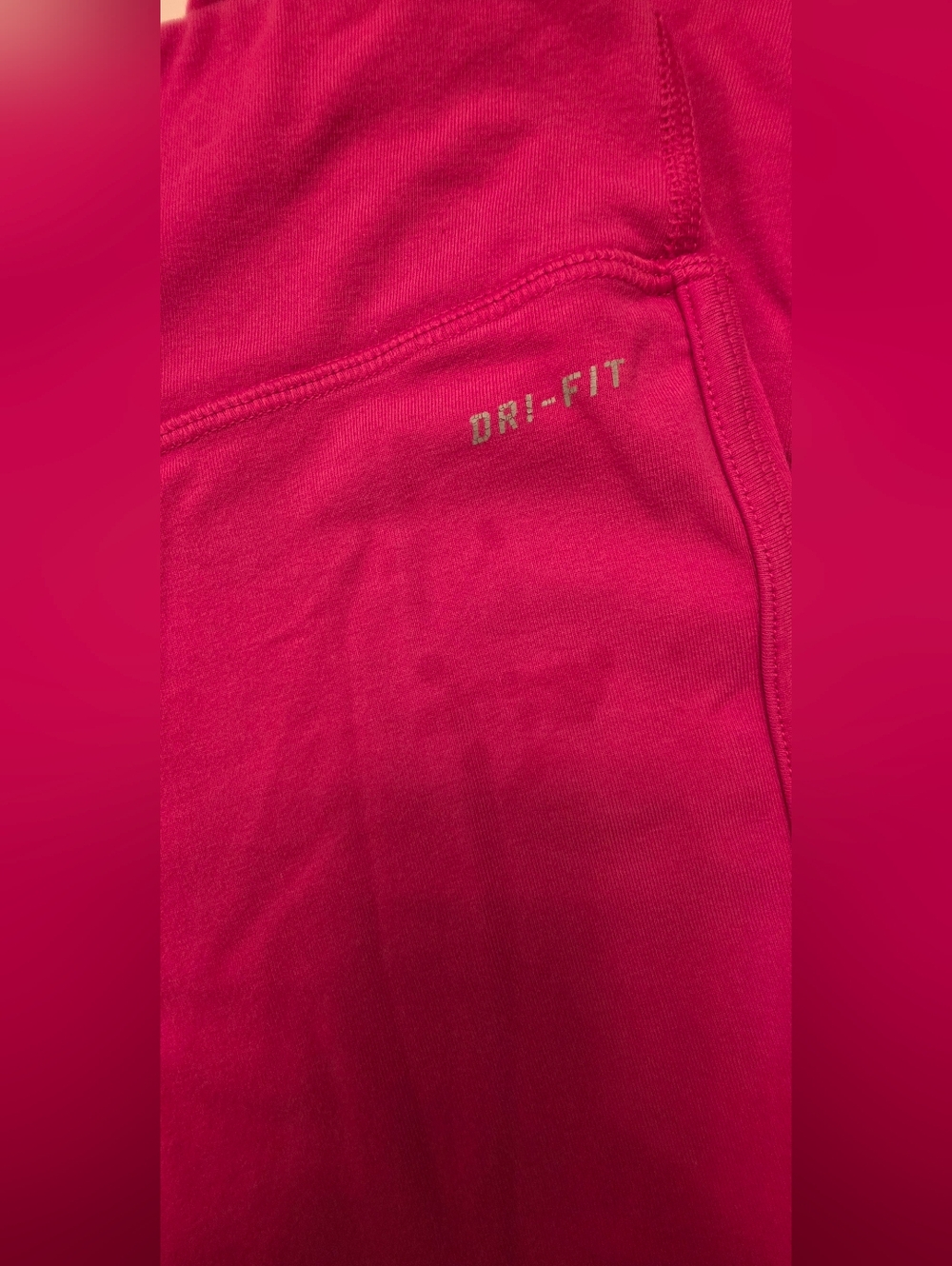 Nike Women's Pink Dri-Fit Capris with White Swoosh ~ Size Large - Picture 10 of 12